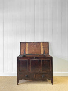 An English George III Oak Mule Chest