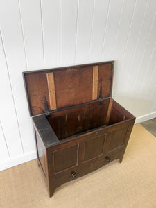 An English George III Oak Mule Chest