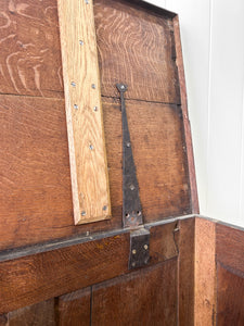 An English George III Oak Mule Chest