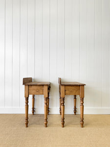 A Charming Pair of English Pine Bedside Tables