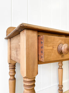A Charming Pair of English Pine Bedside Tables