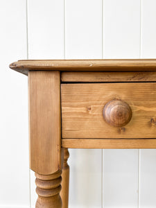 A Charming Pair of English Pine Bedside Tables