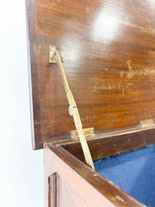 A George III Mahogany Sewing Table with Rising Lid