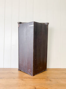 An Antique English George III Oak Wall Hanging Corner Cupboard