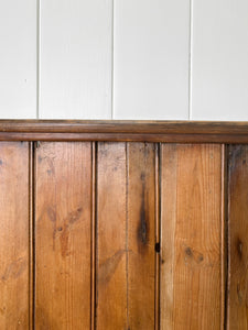 A Narrow Antique English Pine Settle or Hall Bench