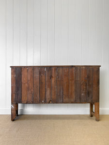 A Narrow Antique English Pine Settle or Hall Bench