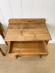 A Charming Pair of English Pine Bedside Tables