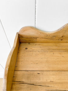 An English Country Pine Galleried Washstand or Console Table