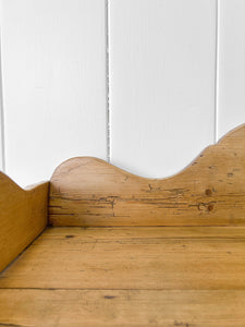 An English Country Pine Galleried Washstand or Console Table