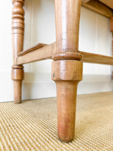 An English Country Pine Galleried Washstand or Console Table