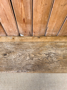 A Narrow Antique English Pine Settle or Hall Bench