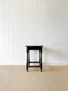 A Very Good English Oak 18th Century Side Table or Nightstand