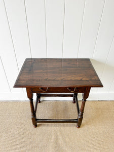 A Very Good English Oak 18th Century Side Table or Nightstand