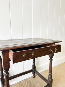A Very Good English Oak 18th Century Side Table or Nightstand