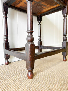A Very Good English Oak 18th Century Side Table or Nightstand