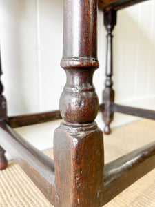 A Very Good English Oak 18th Century Side Table or Nightstand