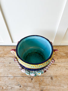 A Bright and Colorful Majolica Jardiniere