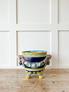A Bright and Colorful Majolica Jardiniere