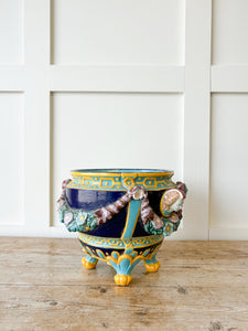 A Bright and Colorful Majolica Jardiniere