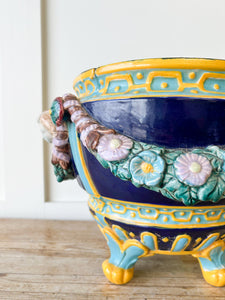 A Bright and Colorful Majolica Jardiniere