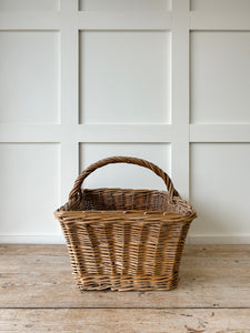 Antique English Wicker Market Basket