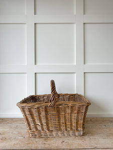 Antique English Wicker Market Basket
