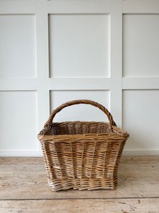 Antique English Wicker Market Basket