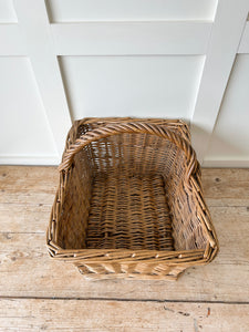 Antique English Wicker Market Basket