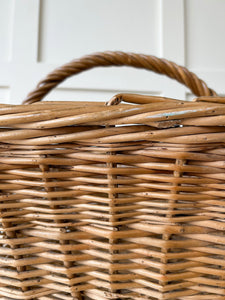 Antique English Wicker Market Basket