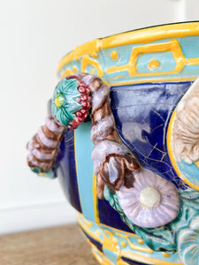 A Bright and Colorful Majolica Jardiniere