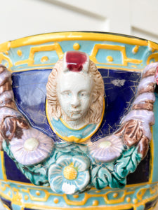 A Bright and Colorful Majolica Jardiniere
