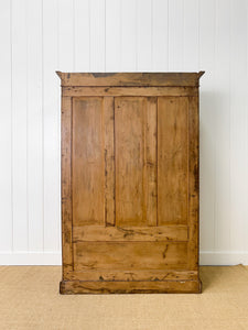 A Stately English 19th Century Oak Linen Press Cupboard