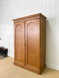 A Stately English 19th Century Oak Linen Press Cupboard