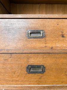 A Stately English 19th Century Oak Linen Press Cupboard