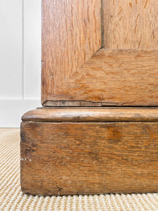 A Stately English 19th Century Oak Linen Press Cupboard