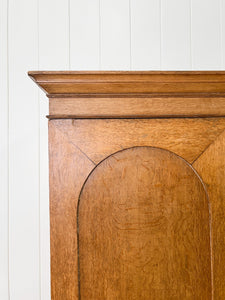 A Stately English 19th Century Oak Linen Press Cupboard