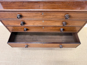 A Stunning Mahogany 19th Century English Secretary Bookcase