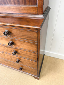 A Stunning Mahogany 19th Century English Secretary Bookcase