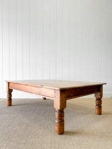 An Antique Rustic English Country Pine 5'6" Long  Coffee Table