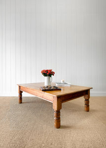 An Antique Rustic English Country Pine 5'6" Long  Coffee Table