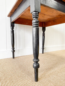 Antique English Country Pine Farmhouse Table c1890