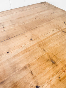 Antique English Country Pine Farmhouse Table c1890