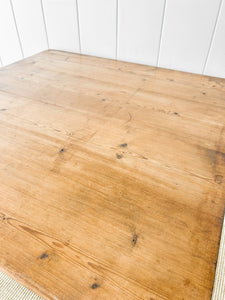 Antique English Country Pine Farmhouse Table c1890