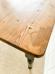 Antique English Country Pine Farmhouse Table c1890