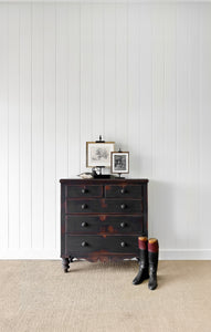 An Ebonized Antique English Chest of Drawers/Dresser