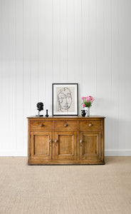 An Antique English Pine Sideboard c1890