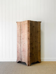 An English 19th Century Pine Corner Cupboard with Astragal Glazed Doors