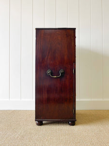 An Antique English Mahogany Music Stand or Cabinet