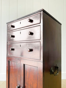 An Antique English Mahogany Music Stand or Cabinet