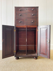 An Antique English Mahogany Music Stand or Cabinet